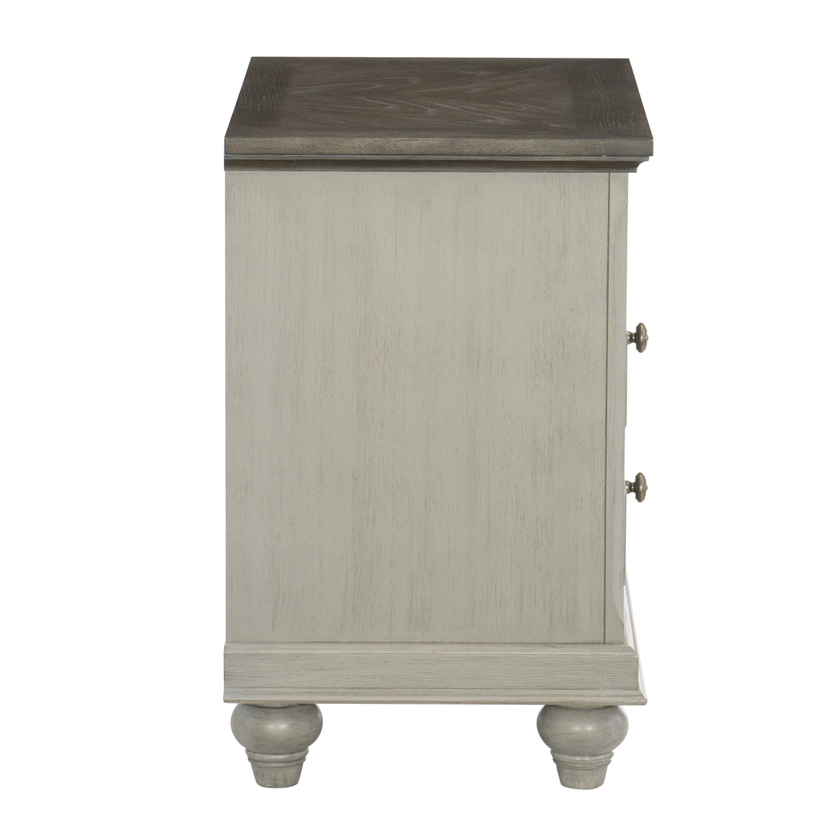 Mossbrook Dark Brown/Light Gray Nightstand