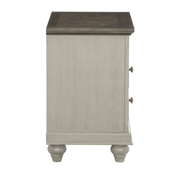 Mossbrook Dark Brown/Light Gray Nightstand