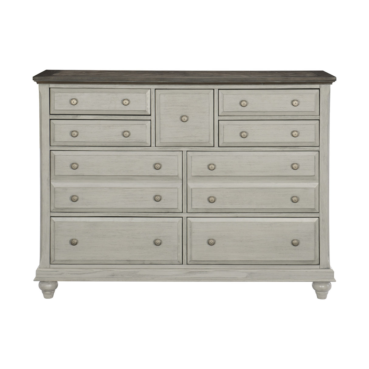 Mossbrook Dark Brown/Light Gray Dresser
