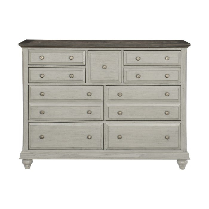 Mossbrook Dark Brown/Light Gray Dresser