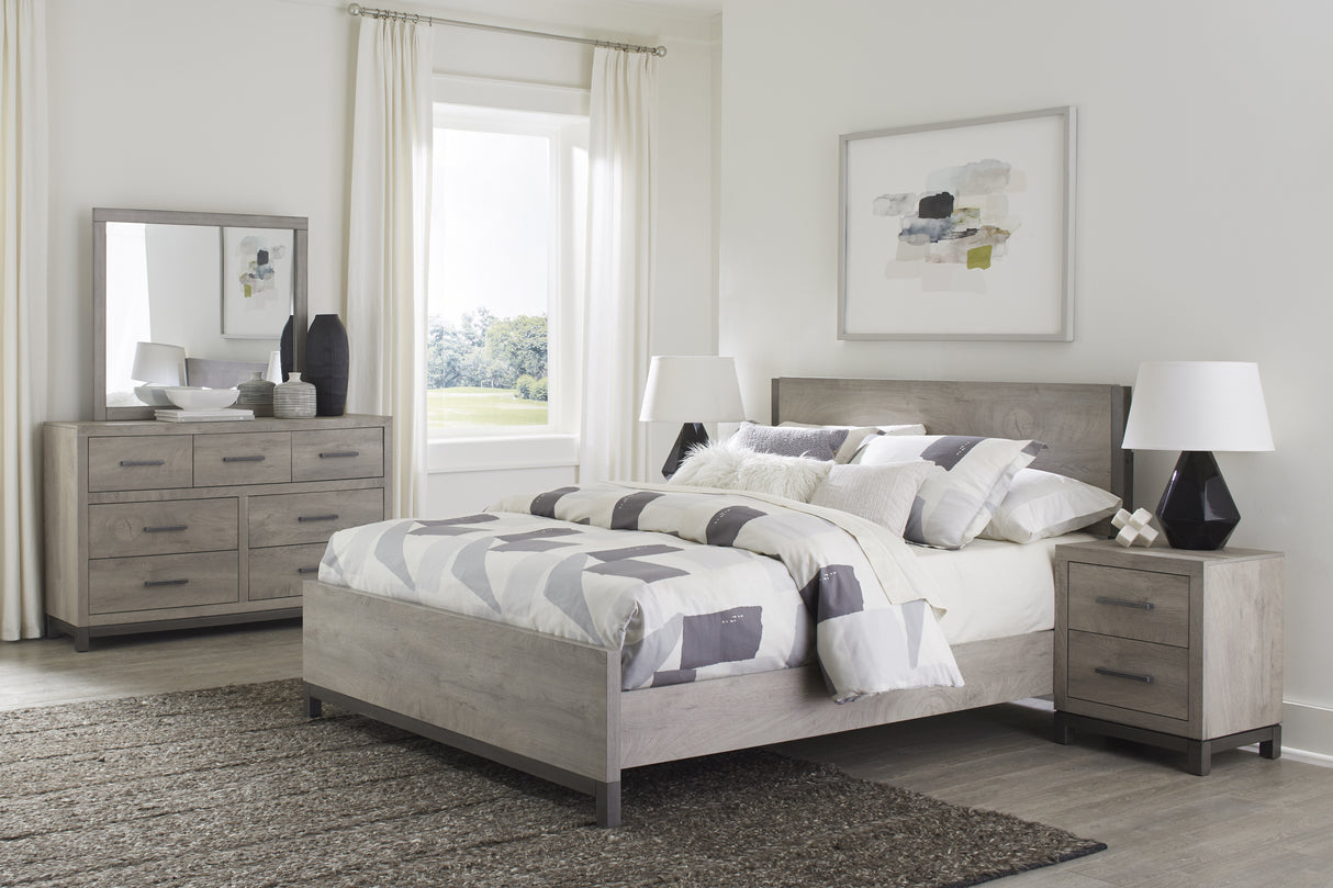 Zephyr Light Gray And California King Bed