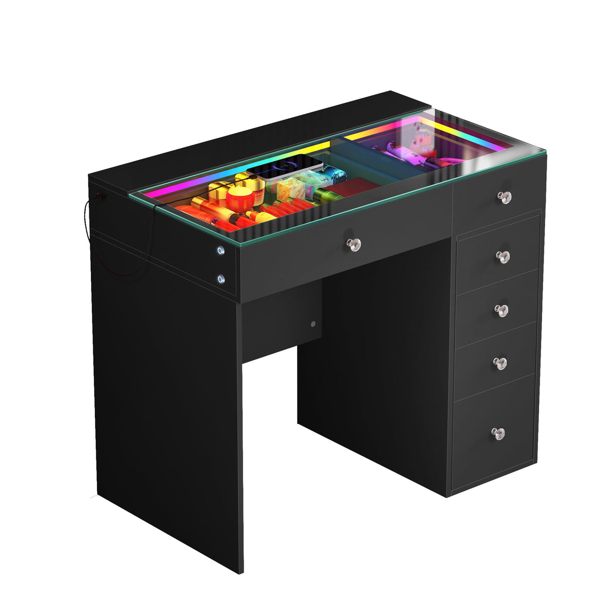 Mini Diana Vanity Desk- 6 Storage Drawers