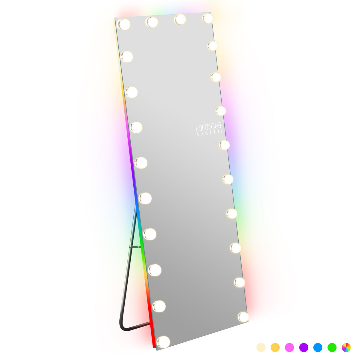 Hollywood Vanity Mirror - Full Length Vanity Mirror with RGB Lighting