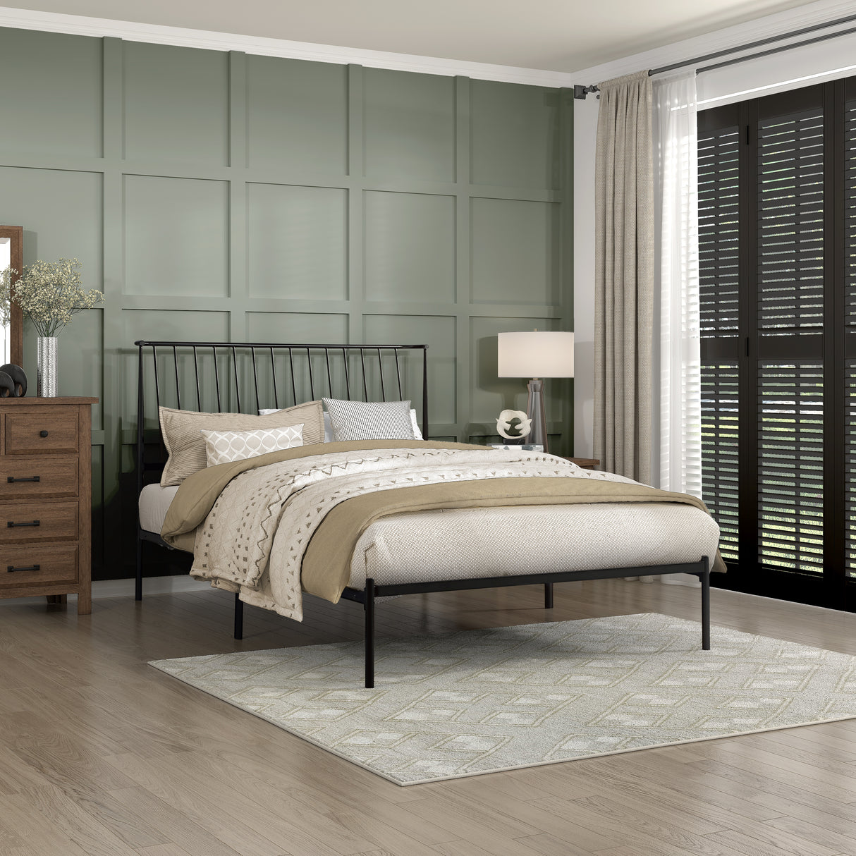 Augusta Black Eastern King Platform Bed