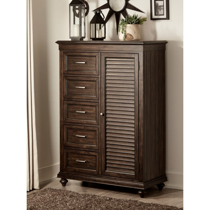 Cardano Driftwood Charcoal Wardrobe Chest