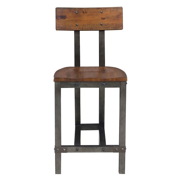 Holverson Rustic Brown Counter Chair
