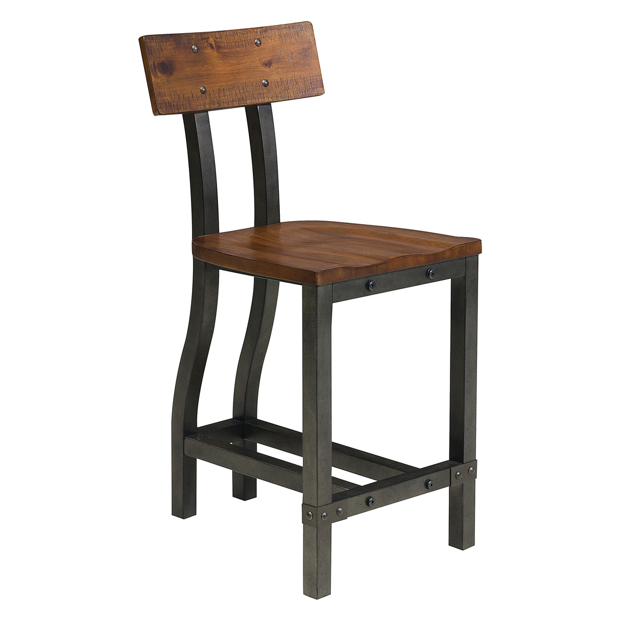 Holverson Rustic Brown Counter Chair
