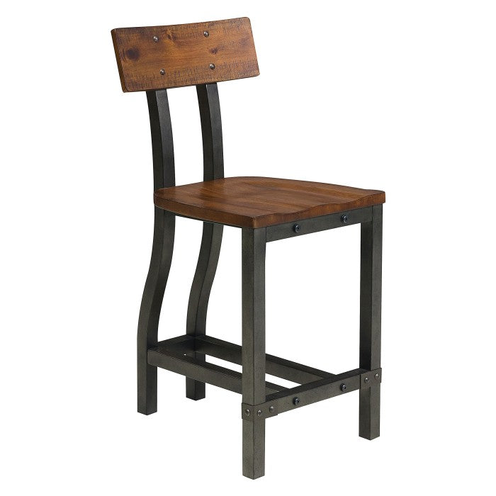 Holverson Rustic Brown Counter Chair