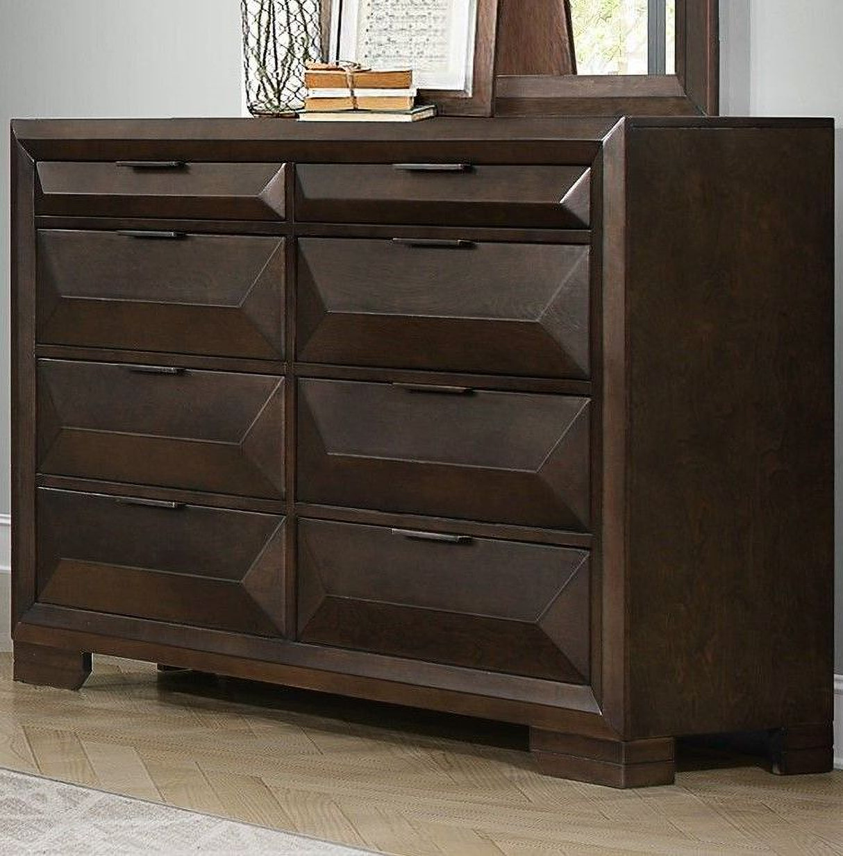 Chesky Warm Espresso Platform Storage Bedroom Set