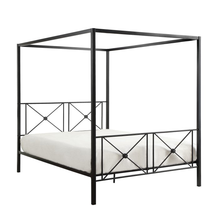 Rapa Black Queen Platform Bed