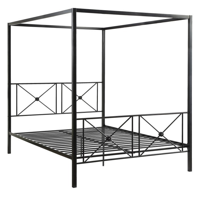 Rapa Black Queen Platform Bed