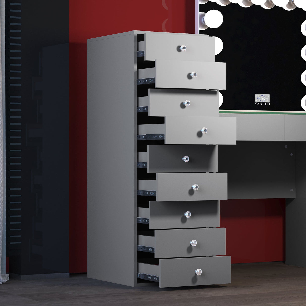 9-Drawer Makeup Vanity Storage Unit
