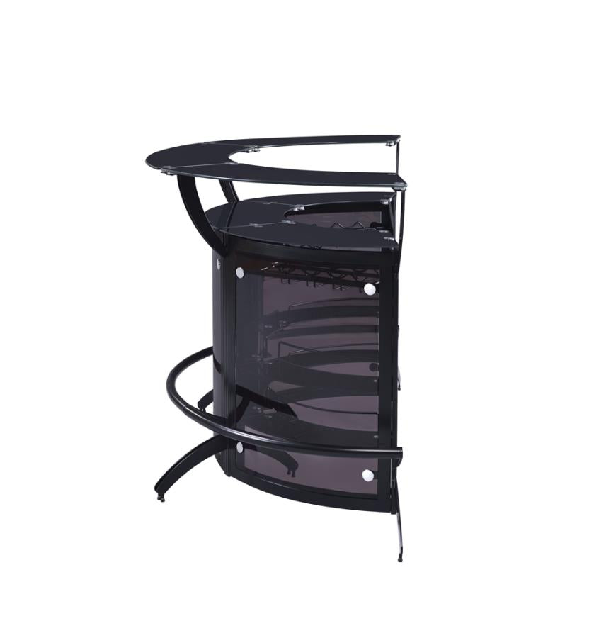 Dallas 3-Bottle Wine Rack Bar Unit Smoked And Black