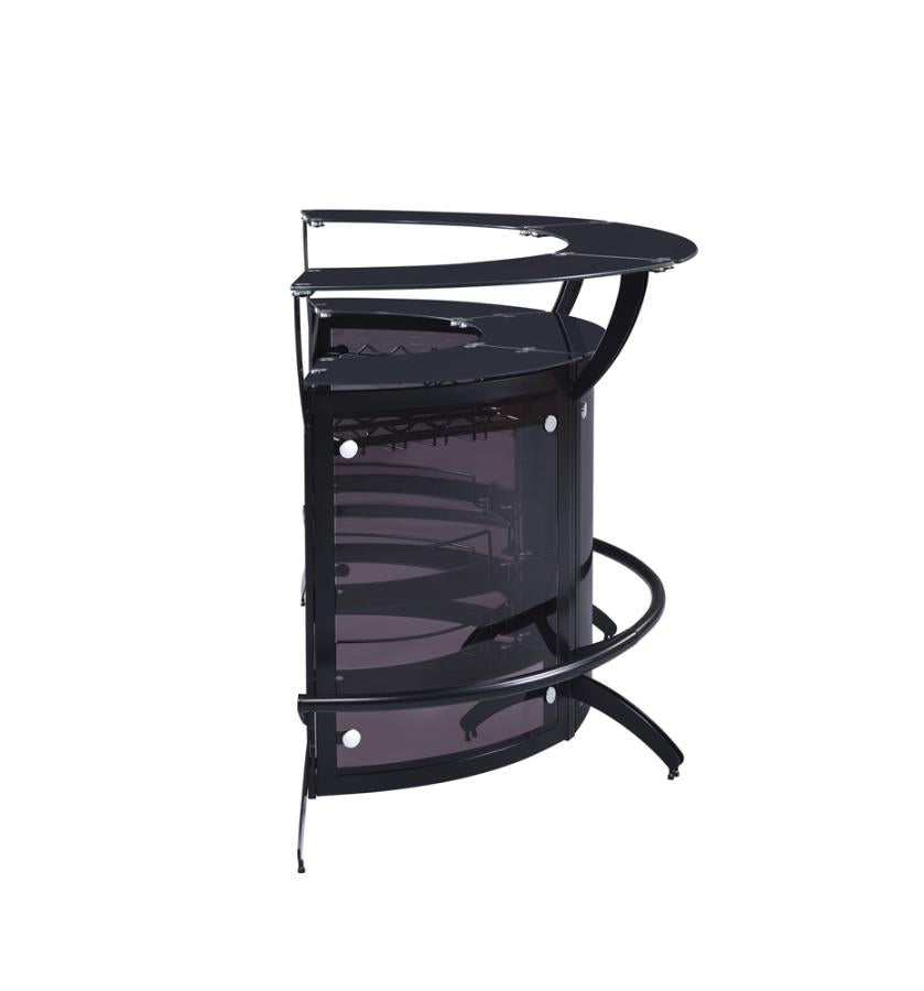 Dallas 3-Bottle Wine Rack Bar Unit Smoked And Black