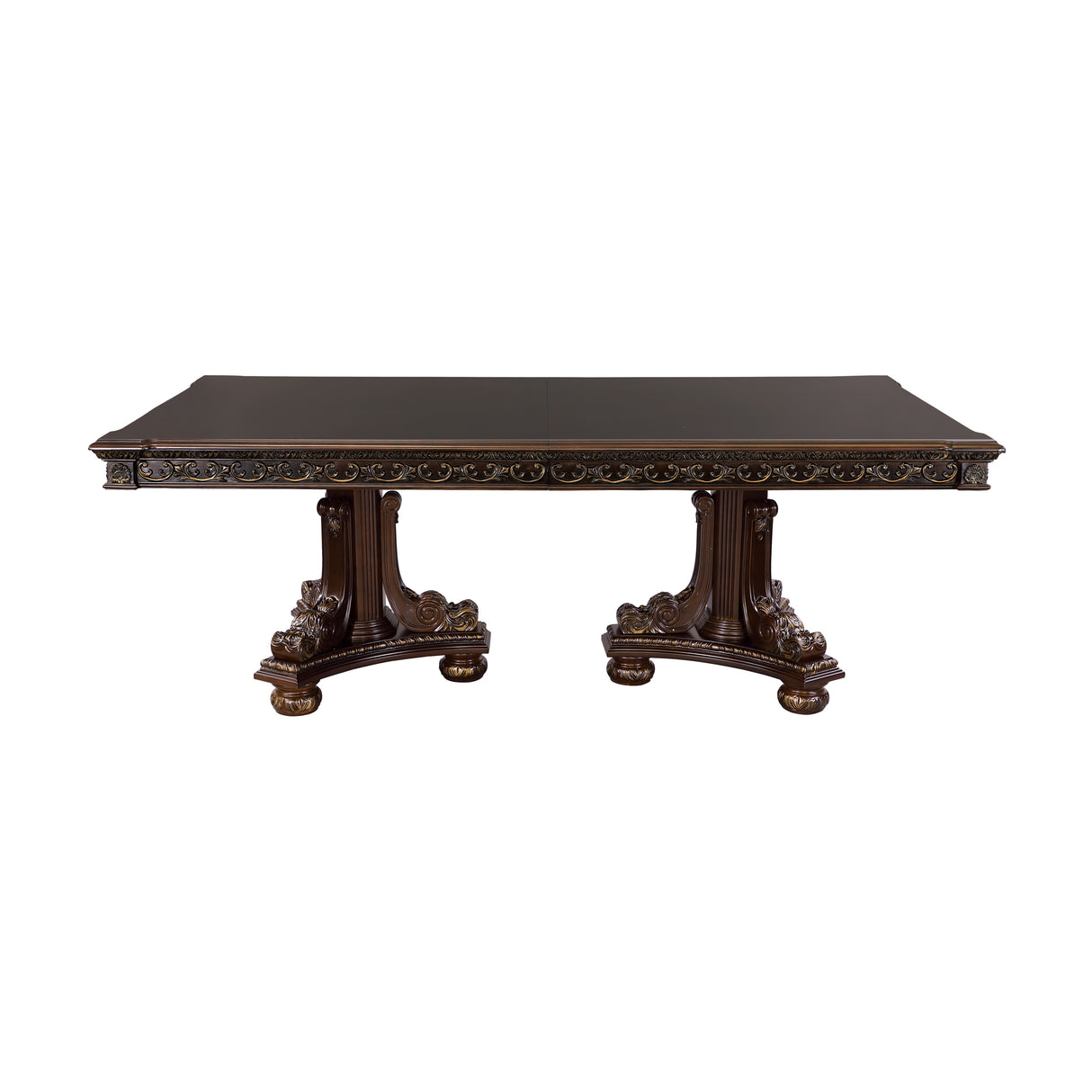 Catalonia Dark Cherry With Gold Tipping Dining Table