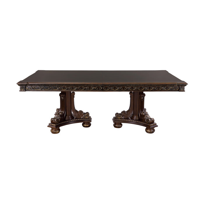 Catalonia Dark Cherry With Gold Tipping Dining Table