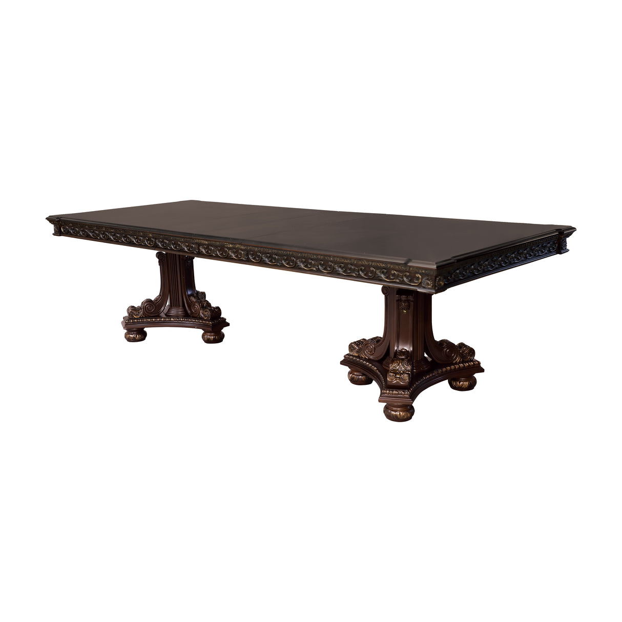 Catalonia Dark Cherry With Gold Tipping Dining Table