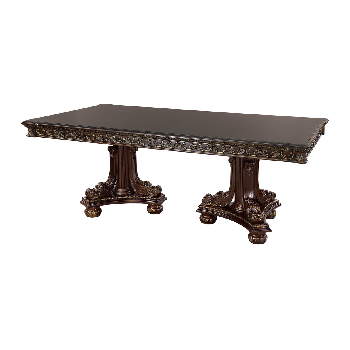 Catalonia Dark Cherry With Gold Tipping Dining Table