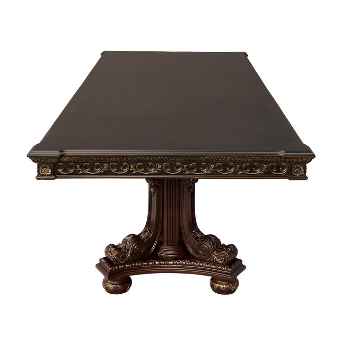 Catalonia Dark Cherry With Gold Tipping Dining Table