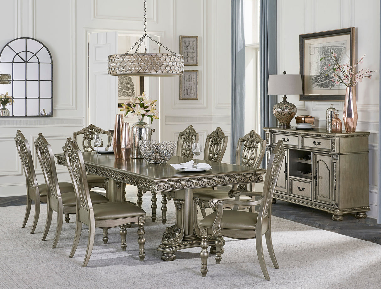 Catalonia Platinum Gold Dining Table