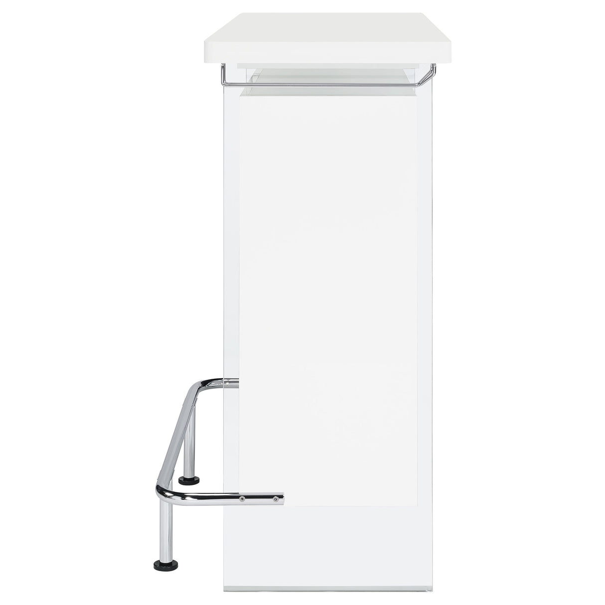 Acosta Rectangular Bar Unit With Footrest And Glass Side Panels