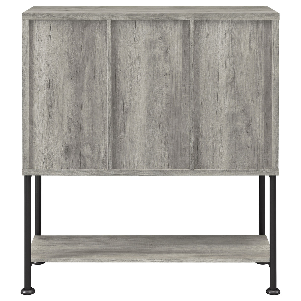 Claremont Sliding Door Bar Cabinet With Lower Shelf Grey Driftwood