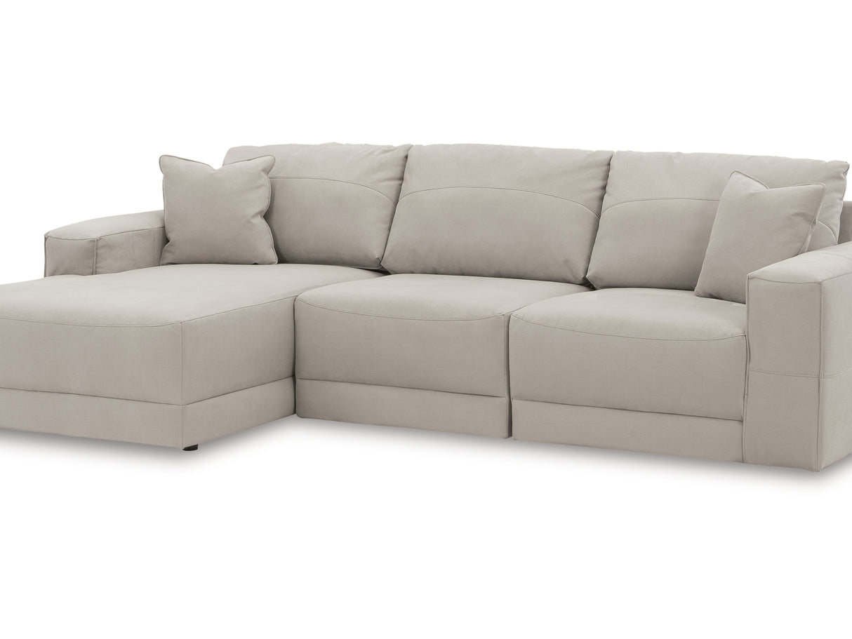 Next-Gen Gaucho Gray 3-Piece Left-Arm Facing Sectional Sofa With Chaise