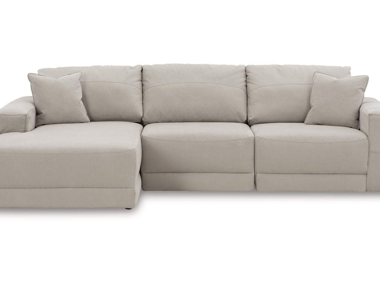 Next-Gen Gaucho Gray 3-Piece Left-Arm Facing Sectional Sofa With Chaise
