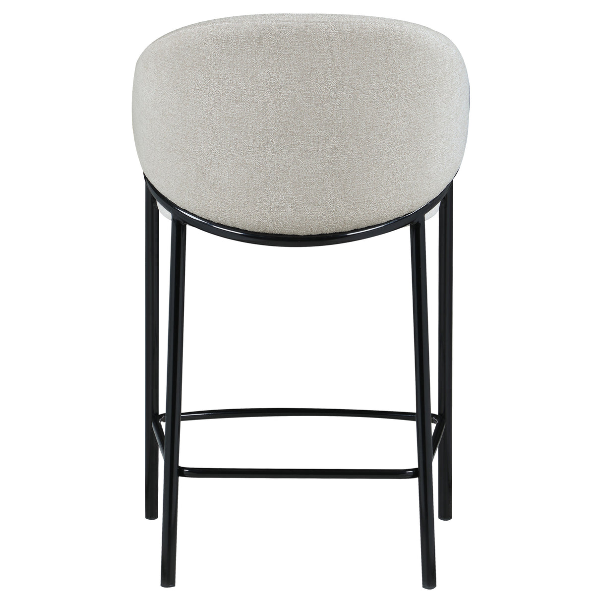 Chadwick Sloped Arm Counter Height Stools Beige And Glossy Black (Set Of 2)