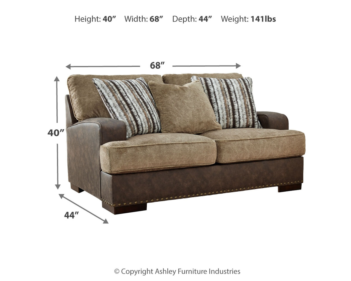Alesbury Chocolate Loveseat