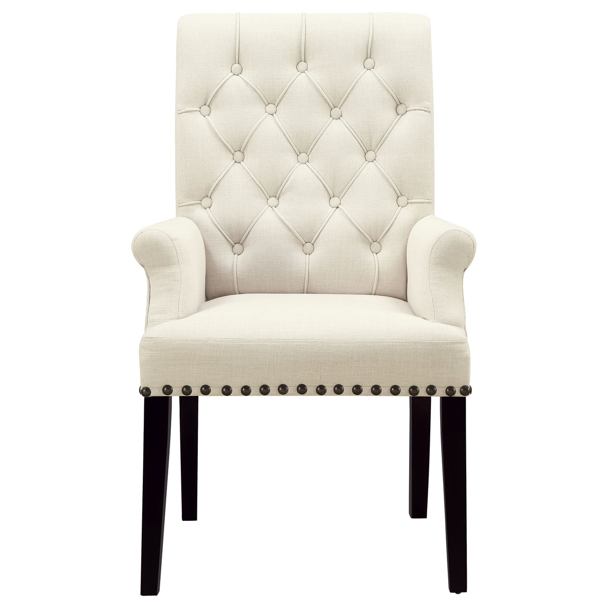 Mapleton Tufted Back Upholstered Arm Chair Beige