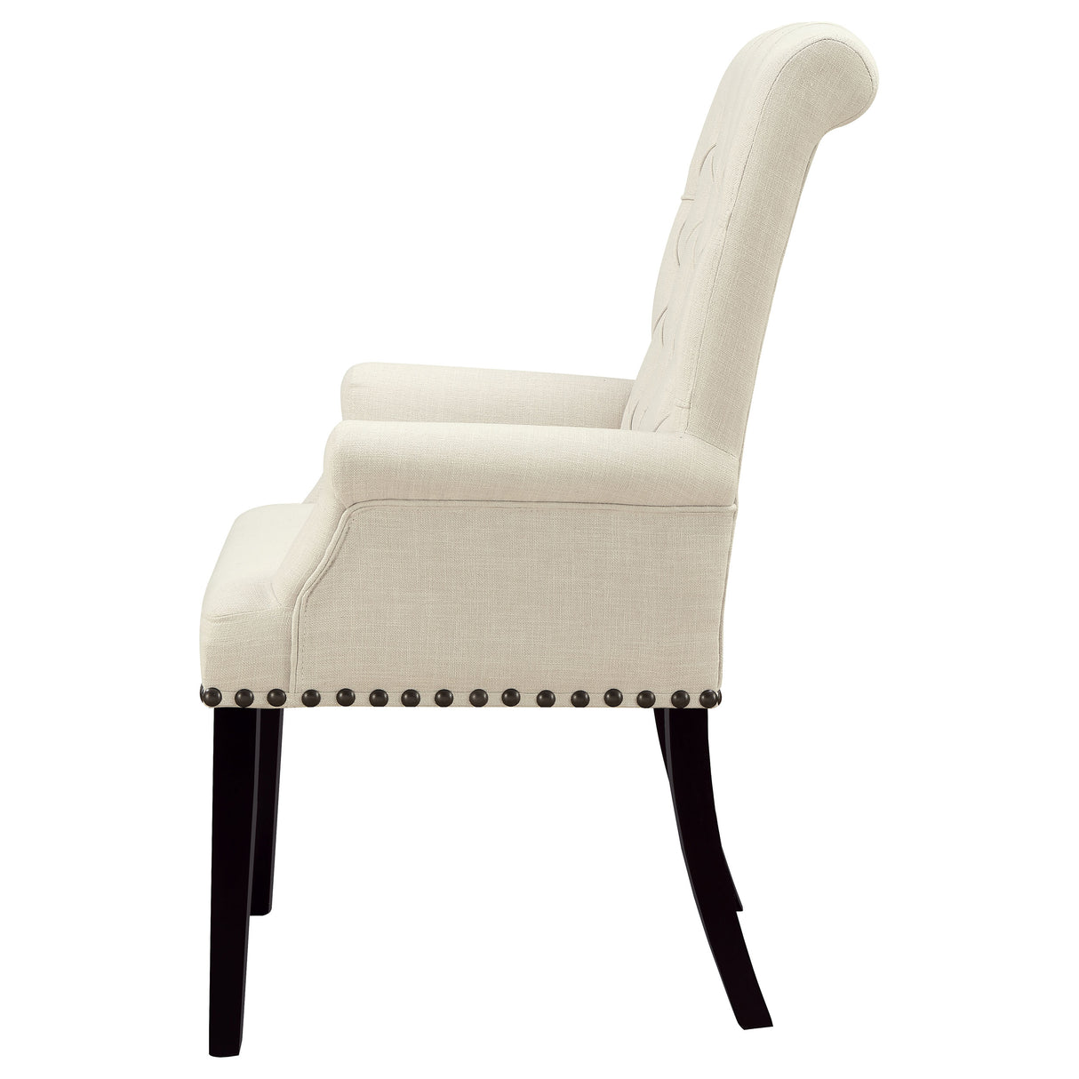 Mapleton Tufted Back Upholstered Arm Chair Beige