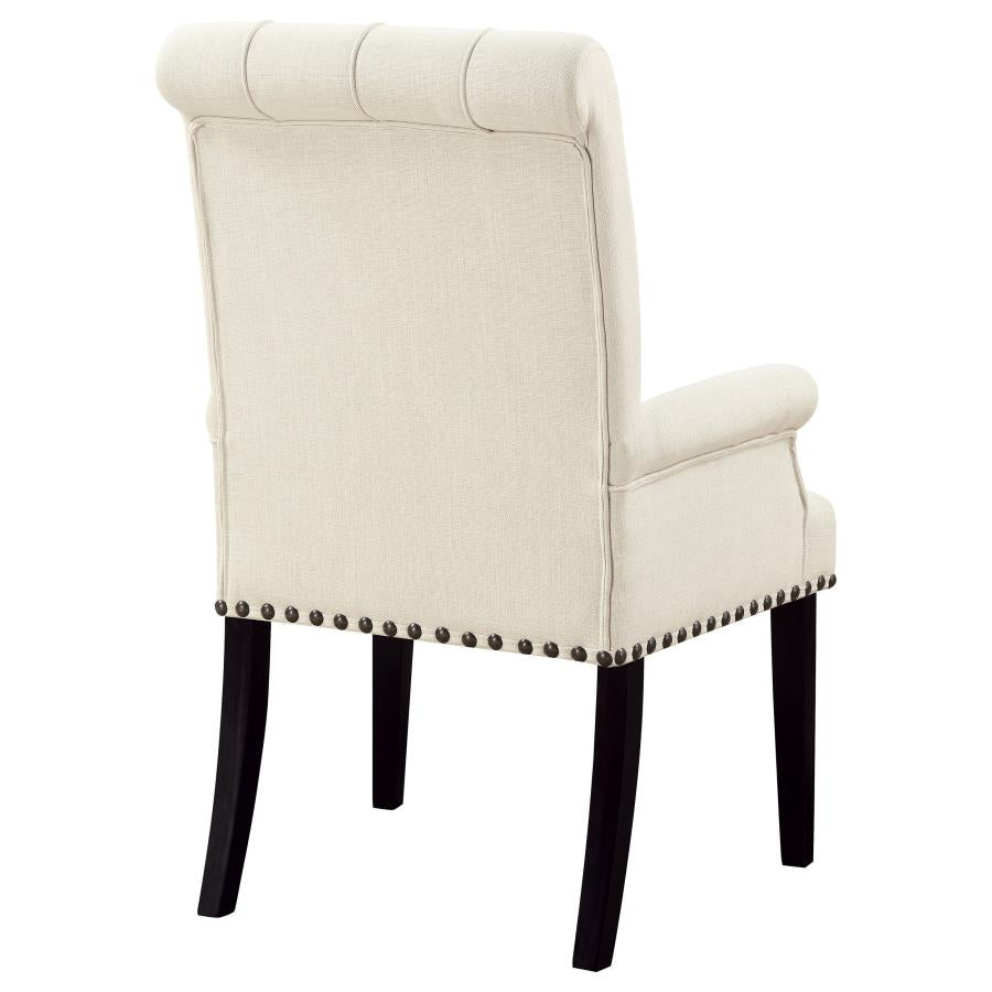 Mapleton Tufted Back Upholstered Arm Chair Beige