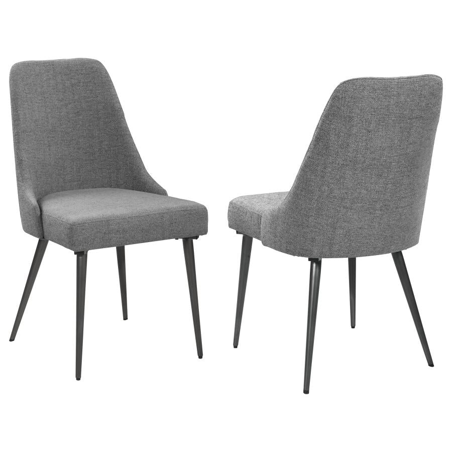 Alan Upholstered Dining Chairs Grey (Set Of 2)