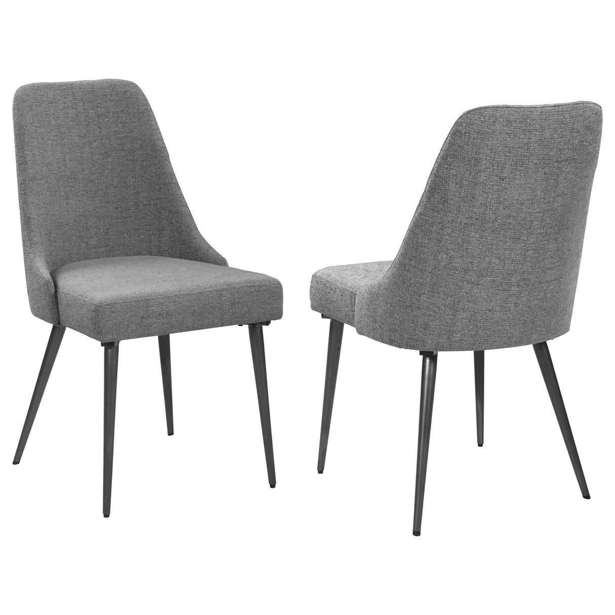 Alan Upholstered Dining Chairs Grey (Set Of 2)