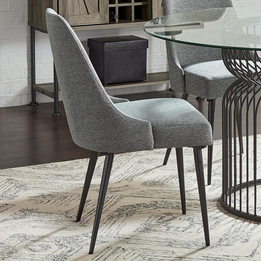 Alan Upholstered Dining Chairs Grey (Set Of 2)