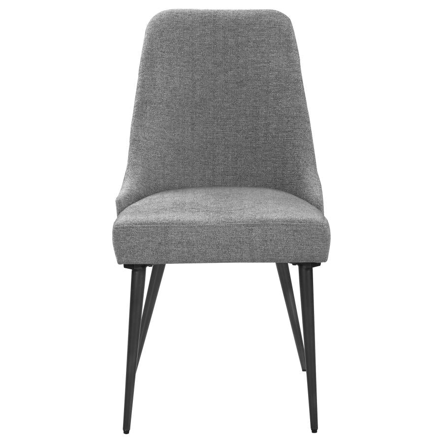Alan Upholstered Dining Chairs Grey (Set Of 2)