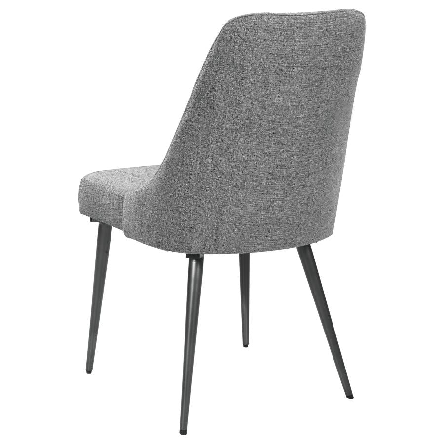 Alan Upholstered Dining Chairs Grey (Set Of 2)