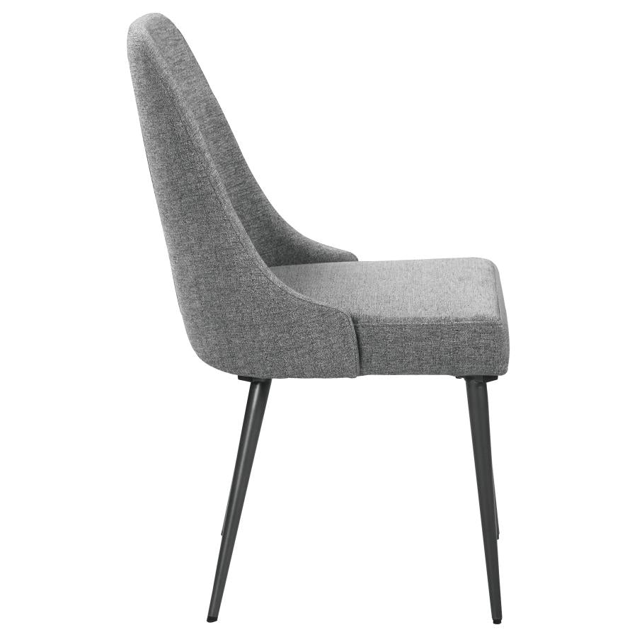 Alan Upholstered Dining Chairs Grey (Set Of 2)