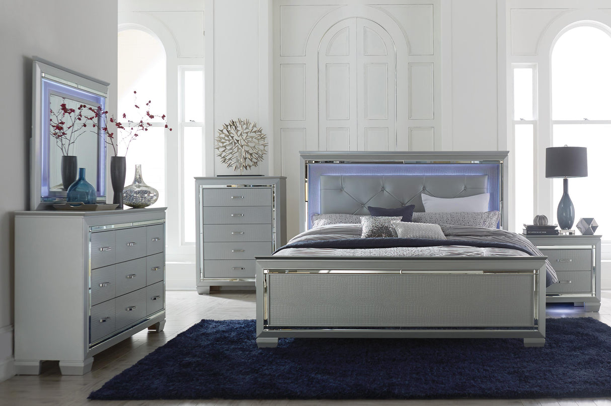 Allura Silver Nightstand