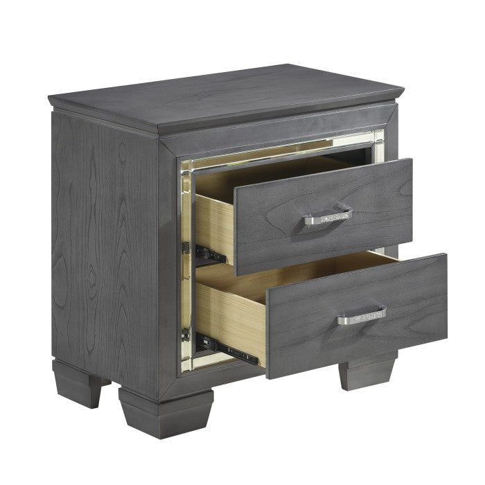 Allura Gray Nightstand