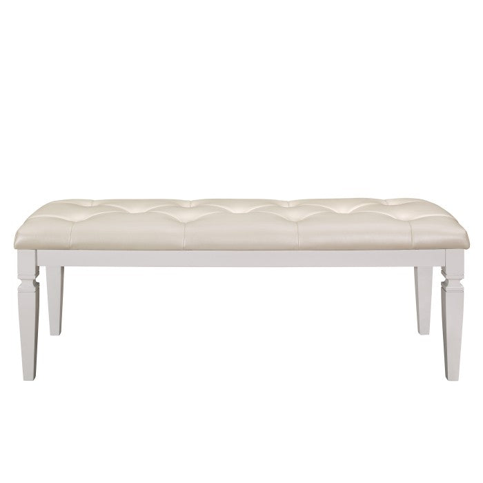 Allura White Bedroom Bench
