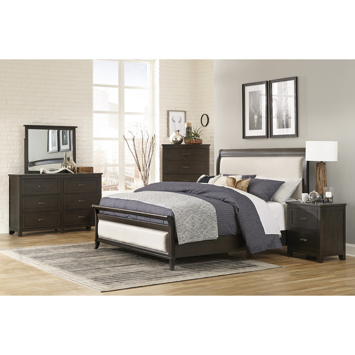 Hebron Dark Cherry California King Bed