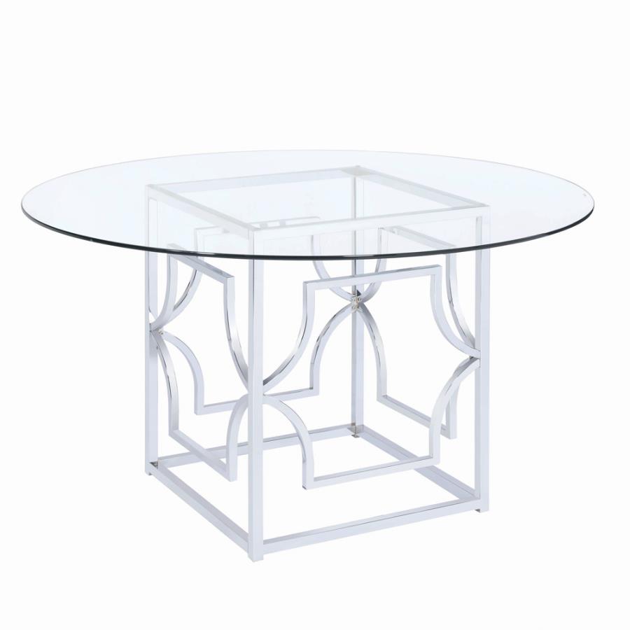 Starlight Dining Table Base Chrome