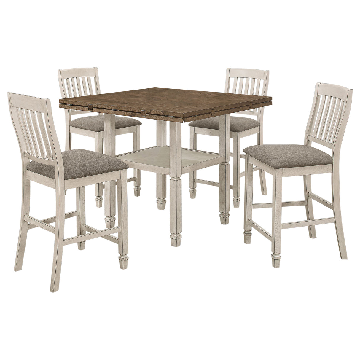 Sarasota Rustic Cream 5-Piece Drop Leaf Counter Dining Set