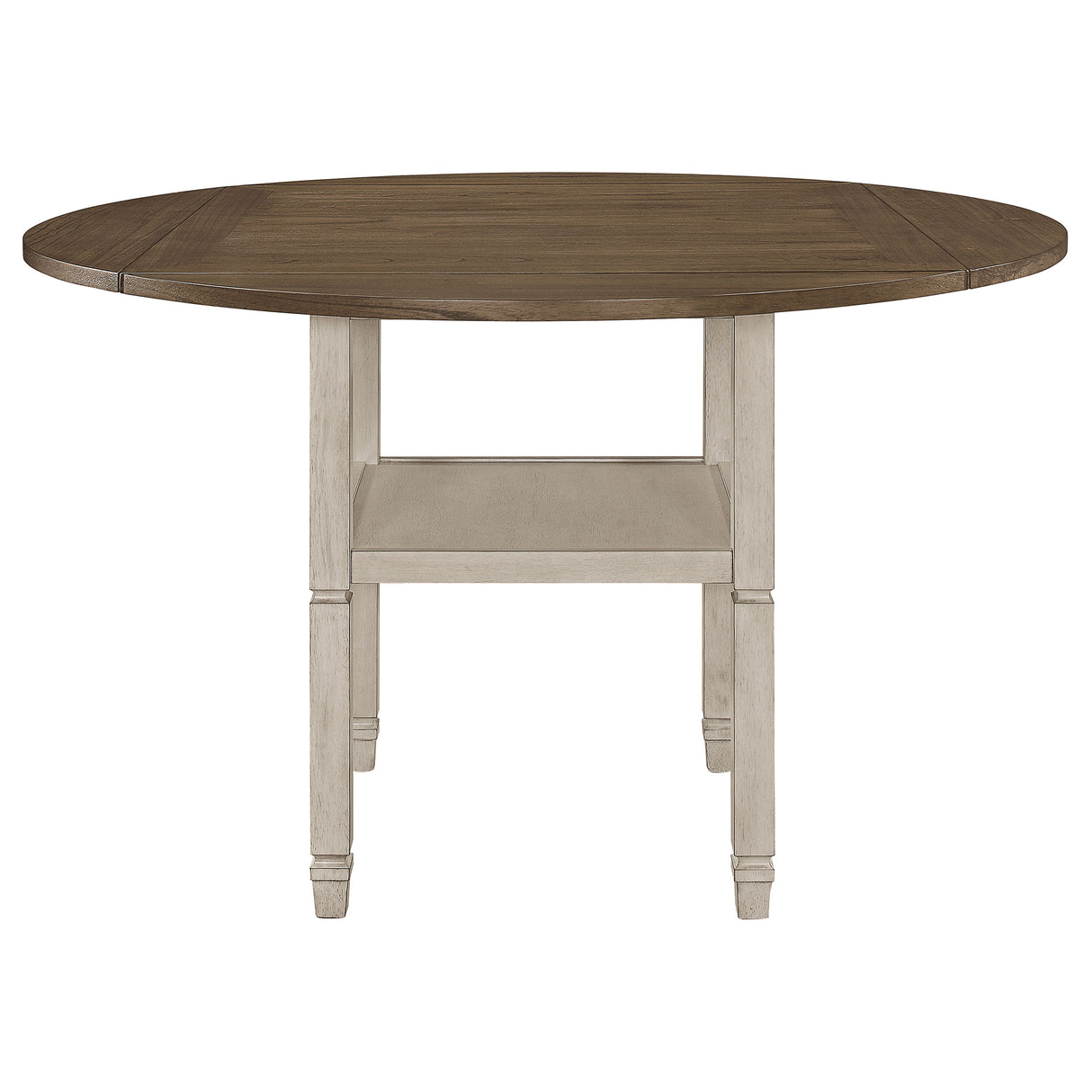 Sarasota Counter Height Table With Shelf Storage Nutmeg And Rustic Cream