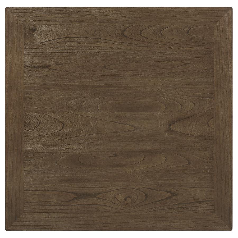 Sarasota Counter Height Table With Shelf Storage Nutmeg And Rustic Cream