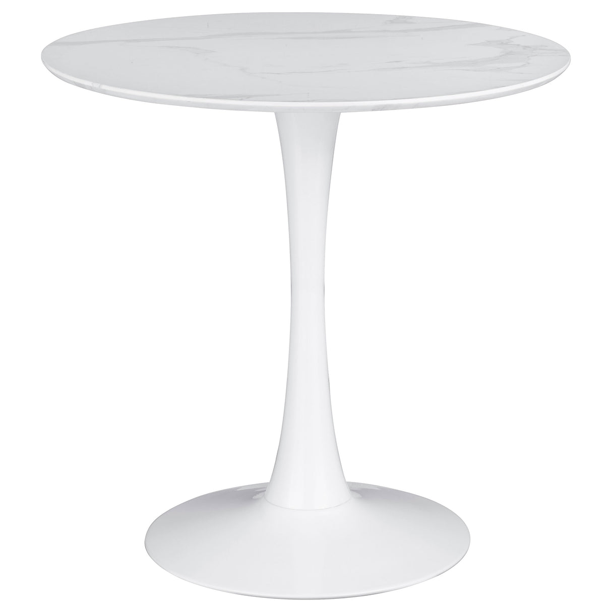 Arkell 30-Inch Round Pedestal Dining Table White