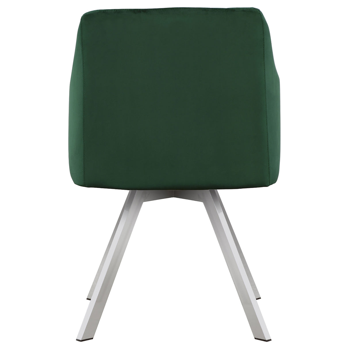 Veena Channeled Back Swivel Dining Chair Green