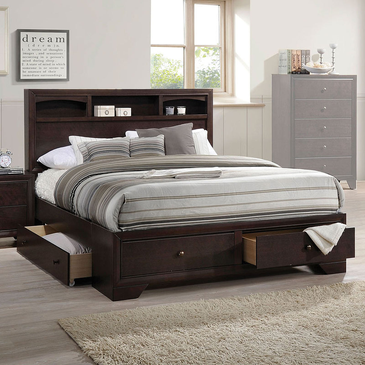 Madison II Bookcase Storage Bedroom Set